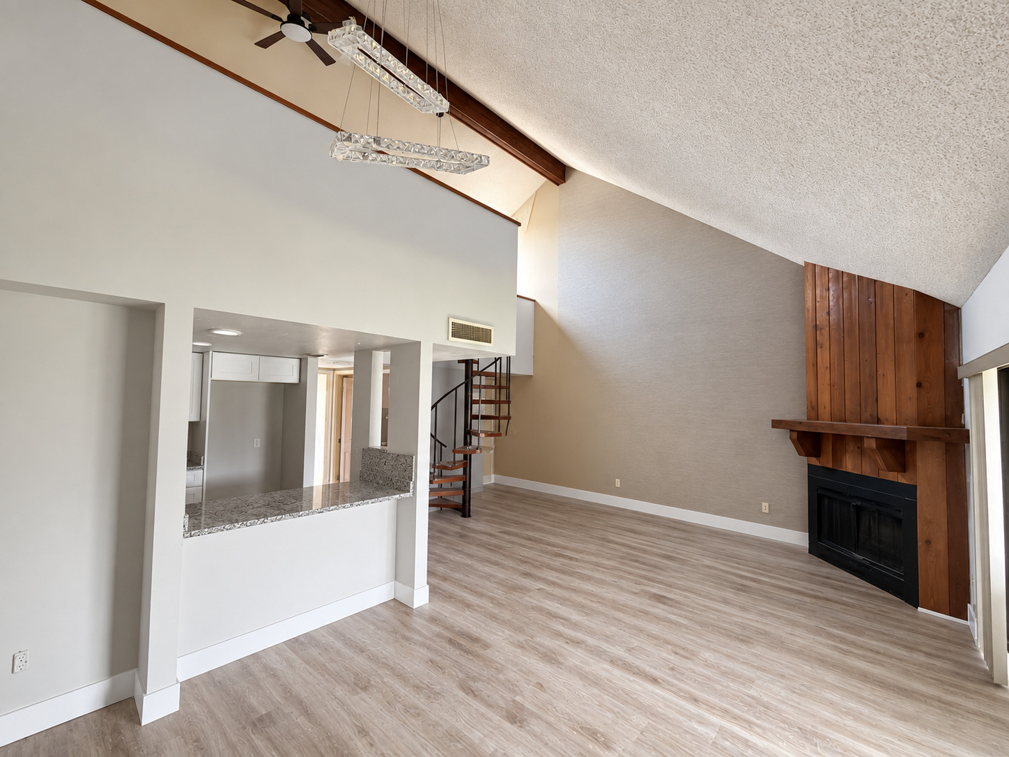 Living room and kitchen pass-through